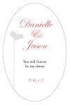 Orchid Large Oval Wedding Labels